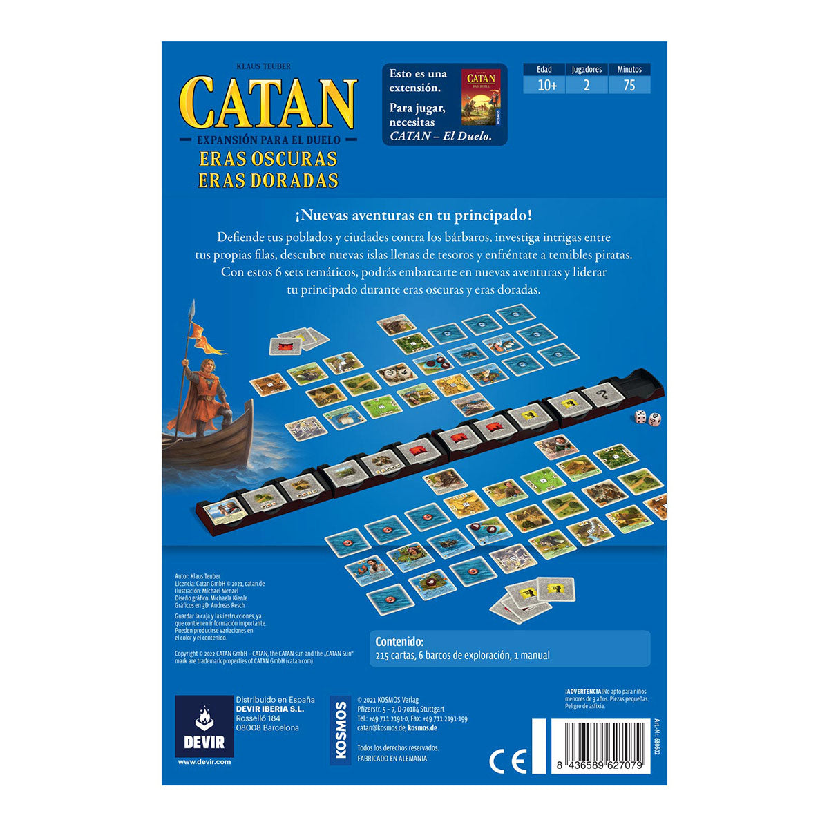 Catan El Duelo: Eras Oscuras, Eras Doradas (EXPANSION), Juego de Mesa, Devir