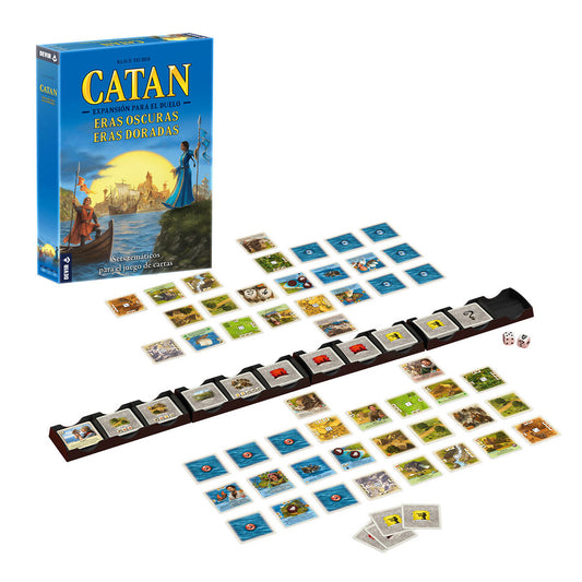 Catan El Duelo: Eras Oscuras, Eras Doradas (EXPANSION), Juego de Mesa, Devir