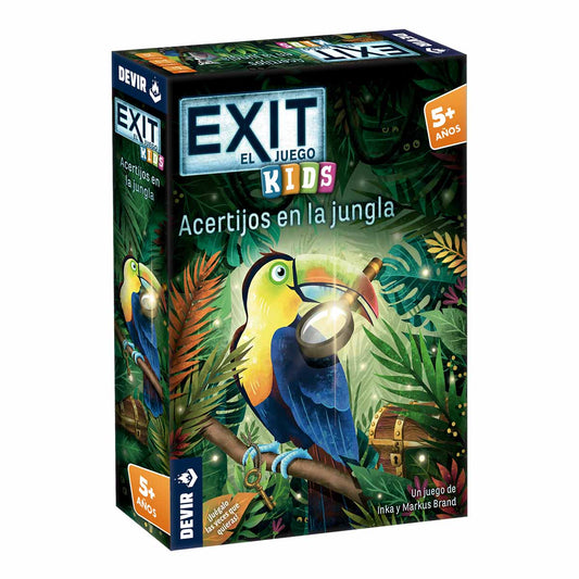 EXIT Kids –Acertijos En la Jungla, Juego de Mesa, Devir