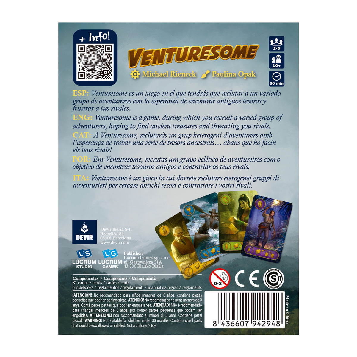 Venturesome, Juego de Mesa, Devir