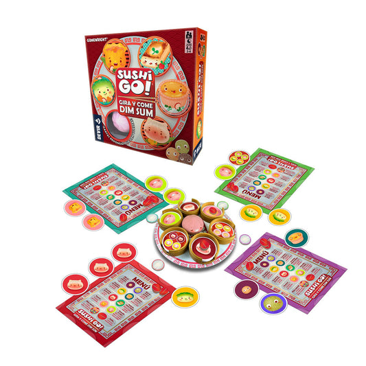 Sushi Go Gira y Come Dim Sum en Español, Juego de Mesa, Devir