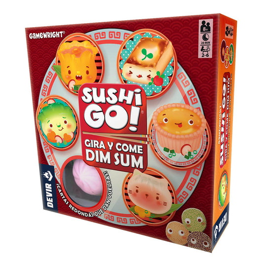 Sushi Go Gira y Come Dim Sum en Español, Juego de Mesa, Devir