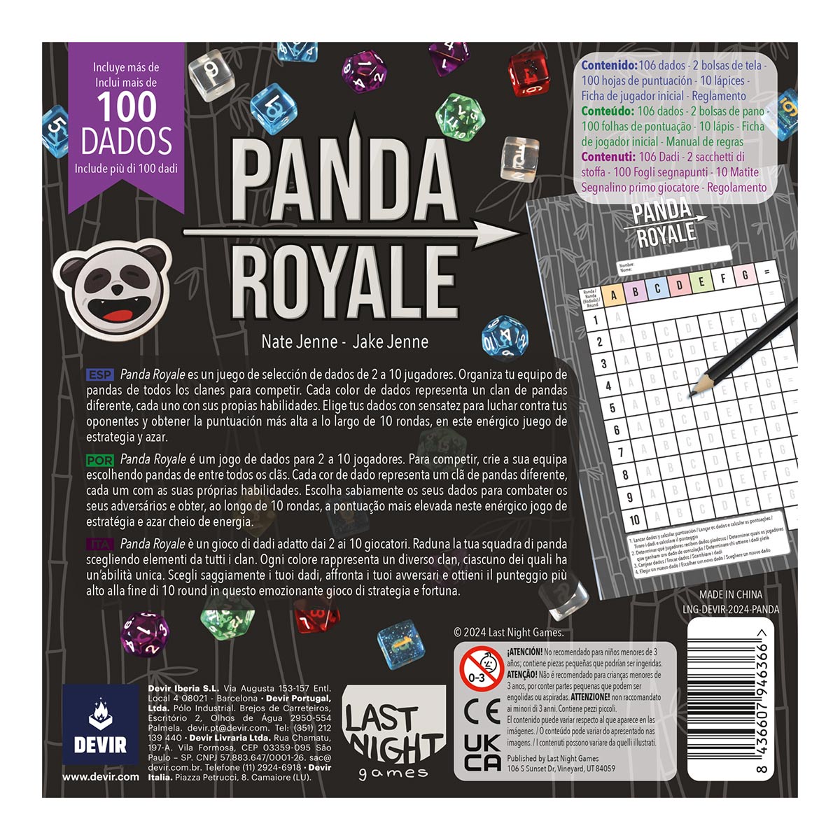 Panda Royale, Juego de Mesa, Devir