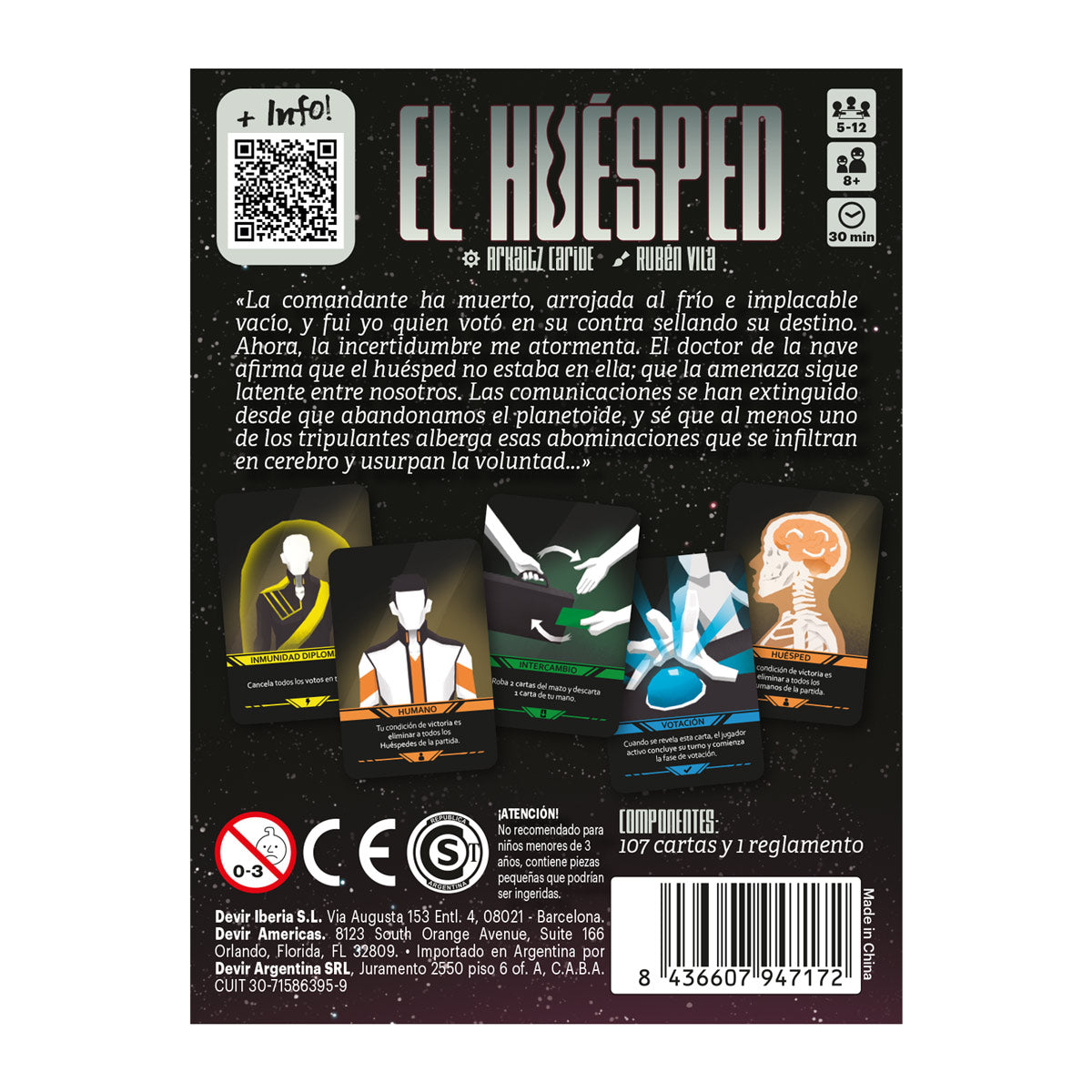 El Huésped, Juego de Mesa, Devir