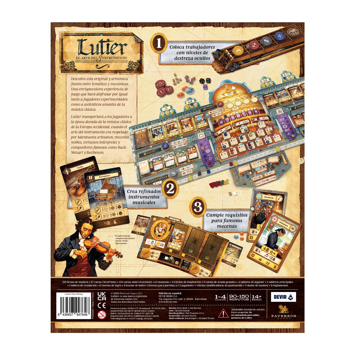 Lutier, Juego de Mesa en Español, Devir