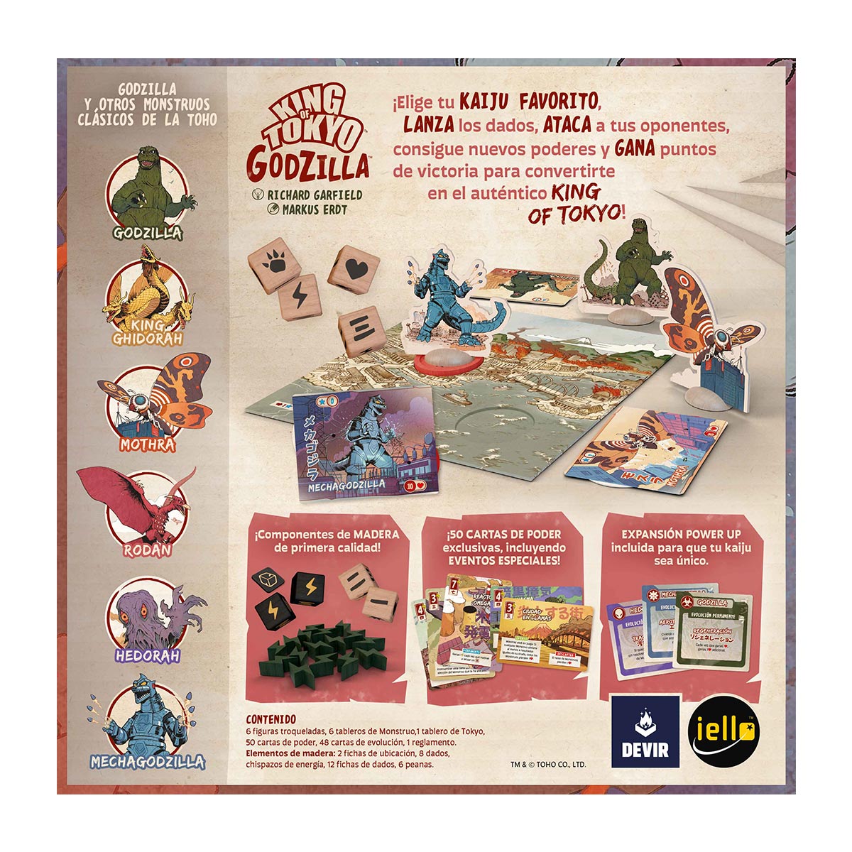 King of Tokyo GODZILLA, Juego de Mesa Devir