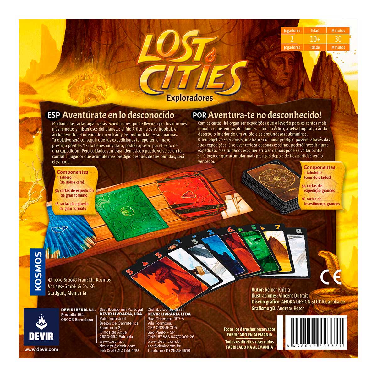 Lost Cities: Exploradores, Juego de Mesa, Devir