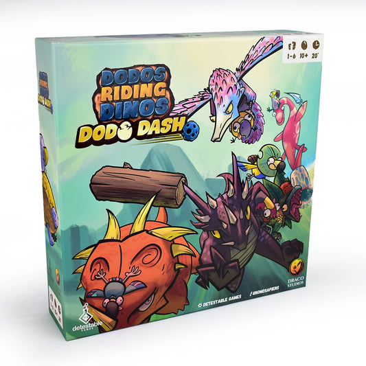 Dodos Riding Dinos: Dodo Dash, Juego de Mesa Draco Studios