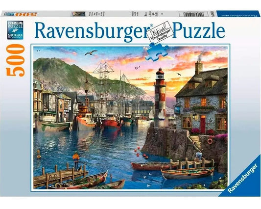 Amanecer en el Puerto Rompecabezas 500 Piezas Ravensburger