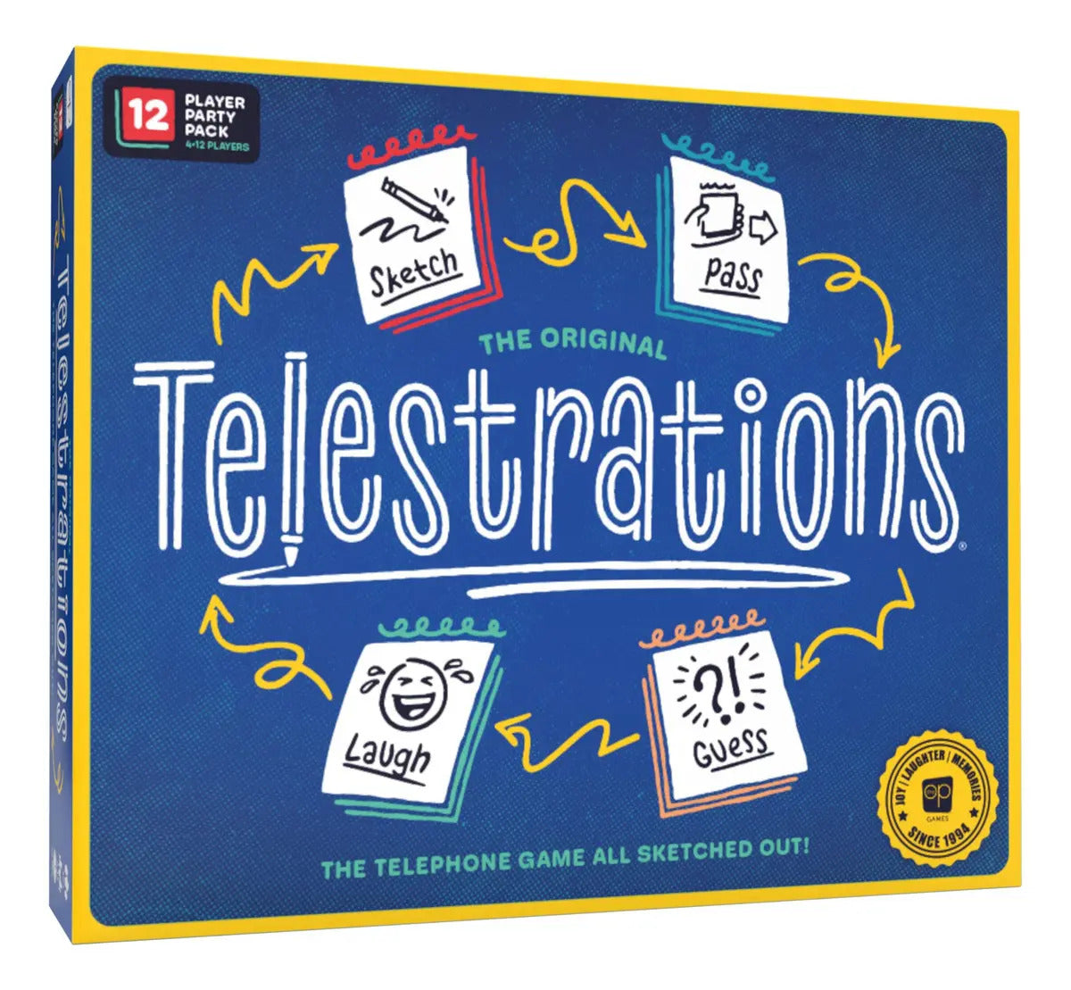Telestrations 12 Jugadores, Juego de Mesa Usaopoly Telestrations