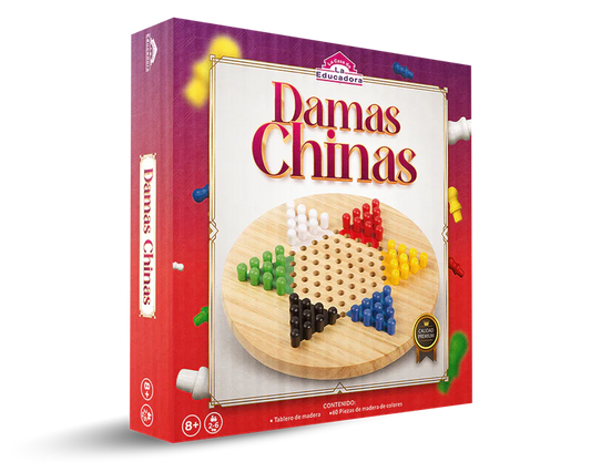 Damas Chinas de Madera (Tablero Redondo): Juego de Salón