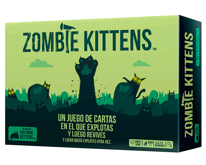 Zombie Kittens en español Juego de mesa Exploding Kittens