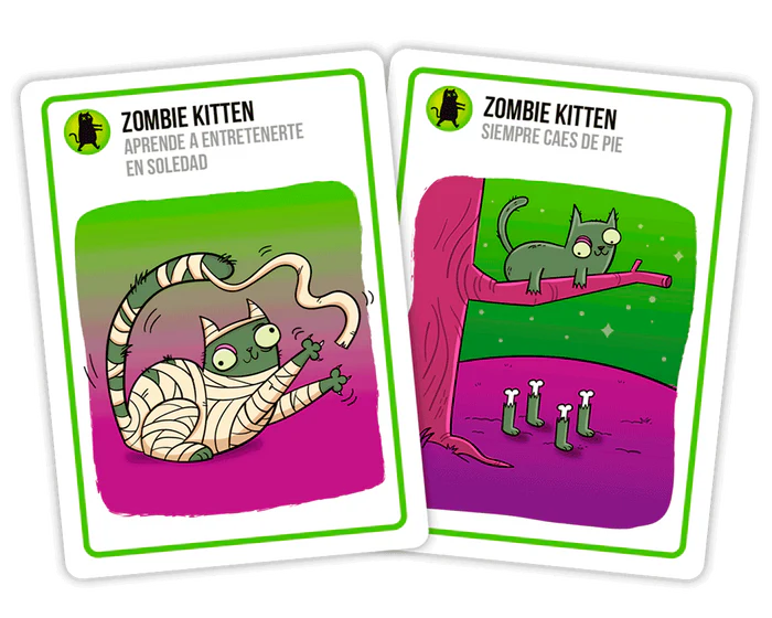 Zombie Kittens en español Juego de mesa Exploding Kittens