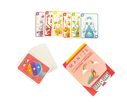GRAB & GAME: MANTIS en Español, Juego de Mesa Exploding Kittens