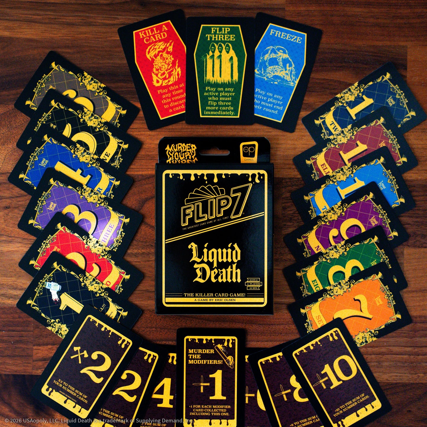 Flip 7 Liquid Death, Juego de Mesa USAopoly