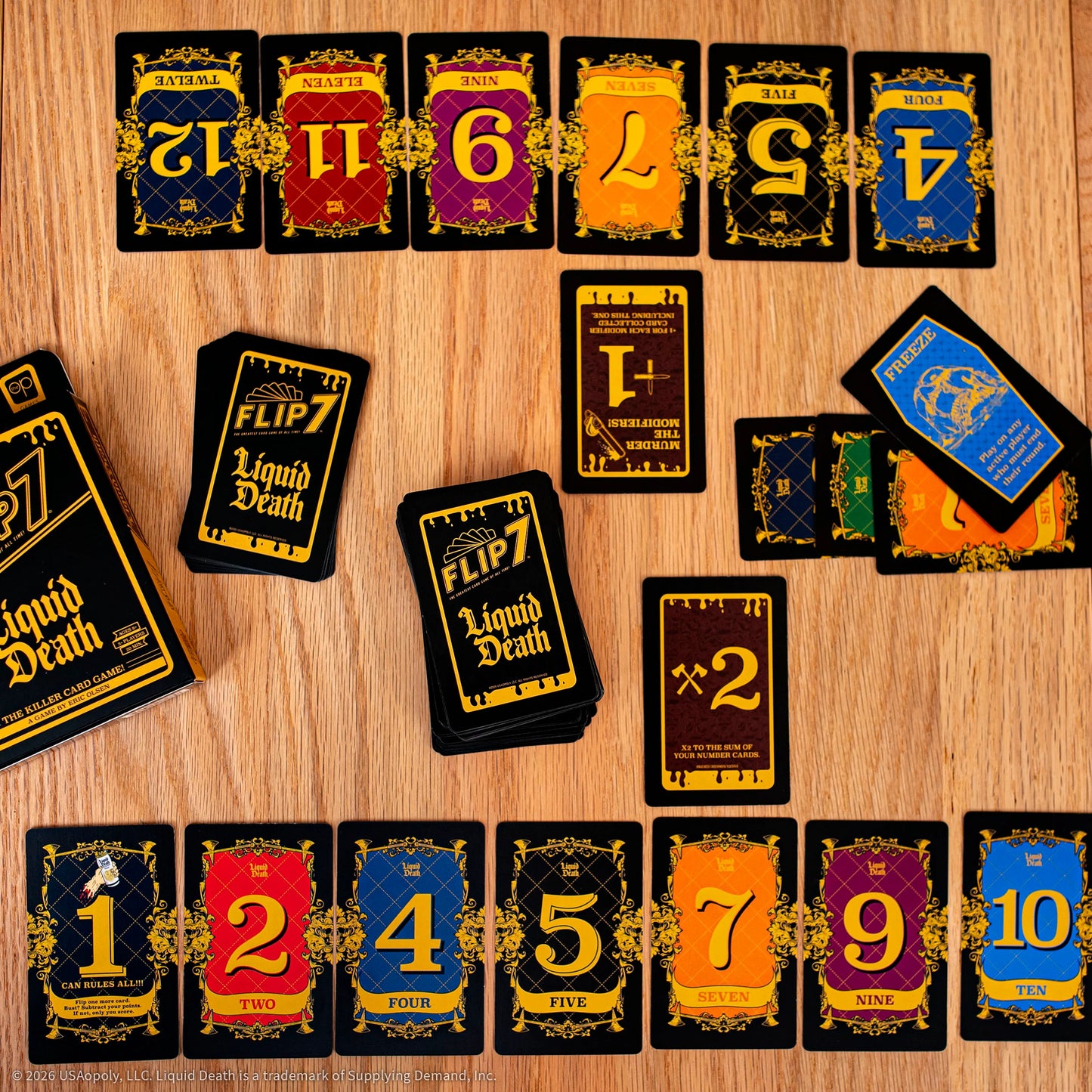 Flip 7 Liquid Death, Juego de Mesa USAopoly