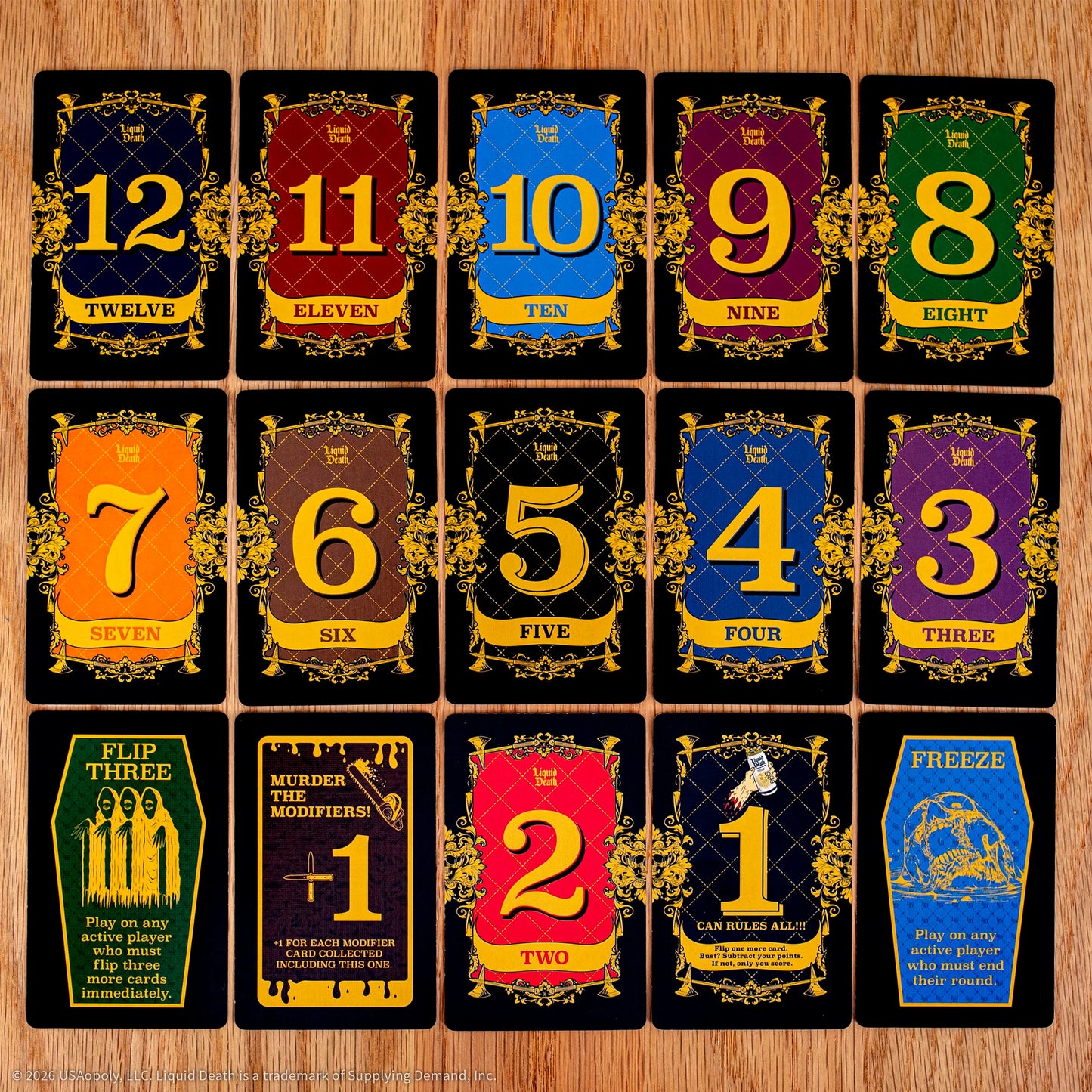 Flip 7 Liquid Death, Juego de Mesa USAopoly