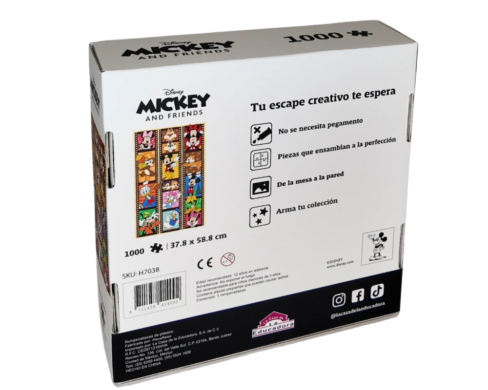 Mickey Y Sus Amigos Disney, Rompecabezas 1000 Piezas De Plástico