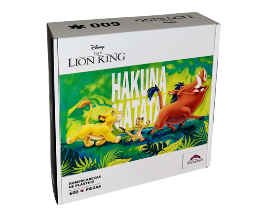 Rey León Hakuna Matata 600 Piezas, Rompecabezas de plástico Disney