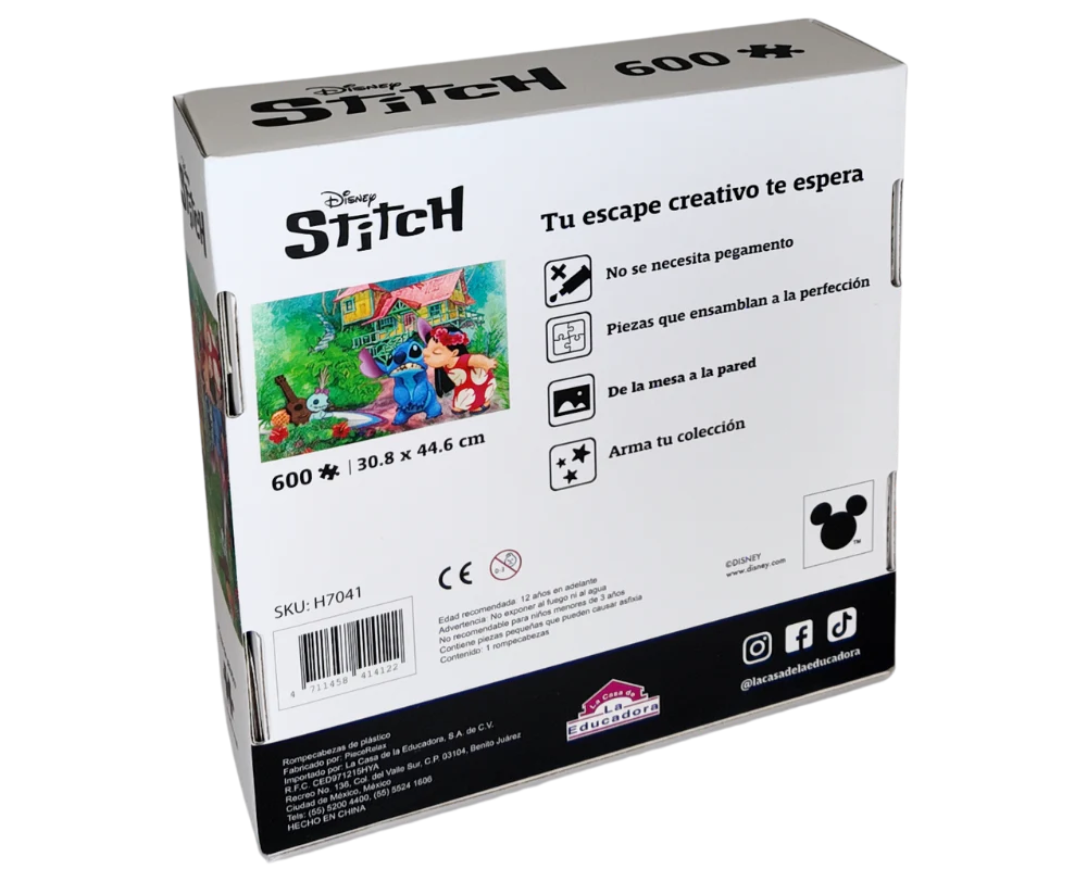 Rompecabezas Lilo Y Stitch Disney 600 Piezas De Plástico