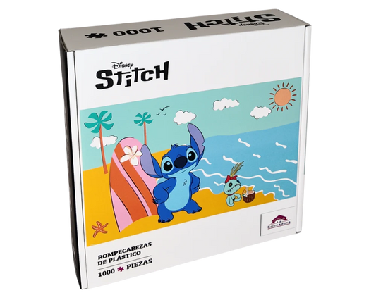 Rompecabezas Stitch en la Playa Disney 1000 Piezas De Plástico