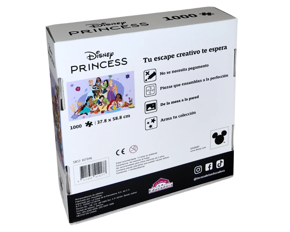 Princesas Disney 1000 Piezas, Rompecabezas  De Plástico