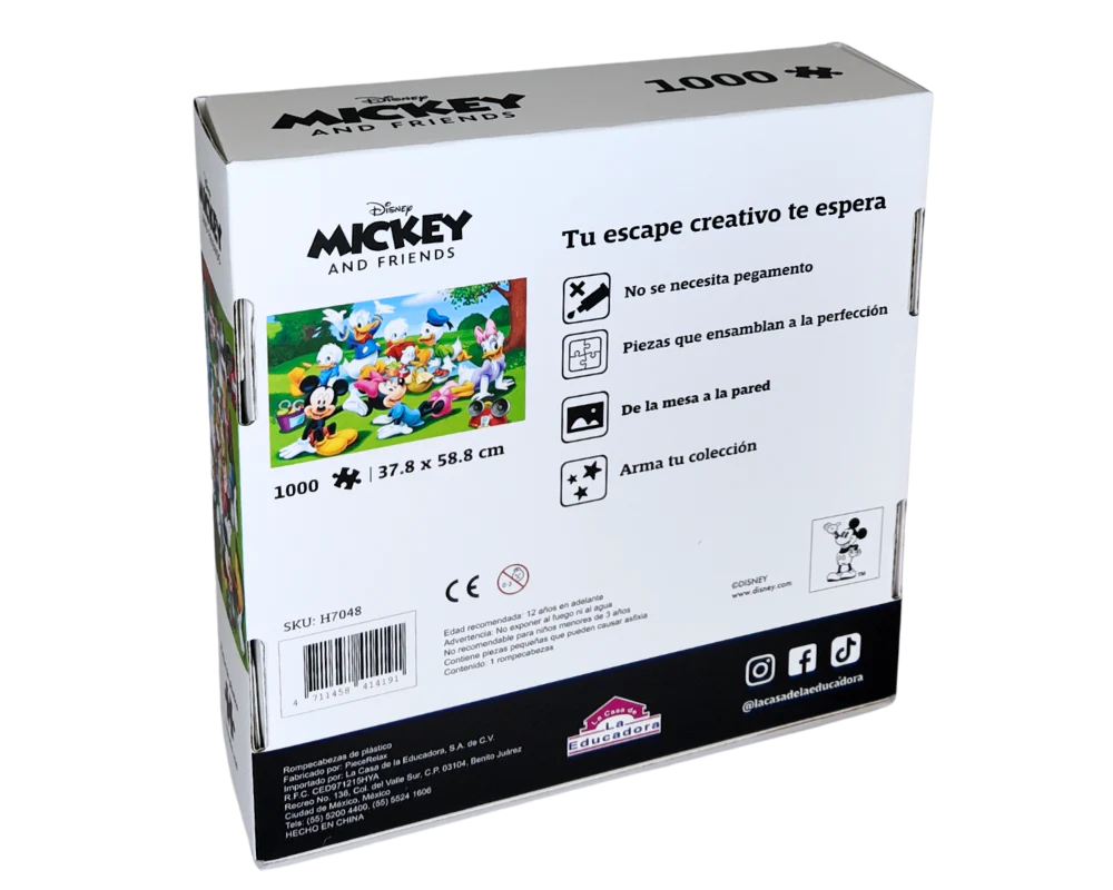 Picnic con Mickey Disney 1000 Piezas, Rompecabezas De Plástico