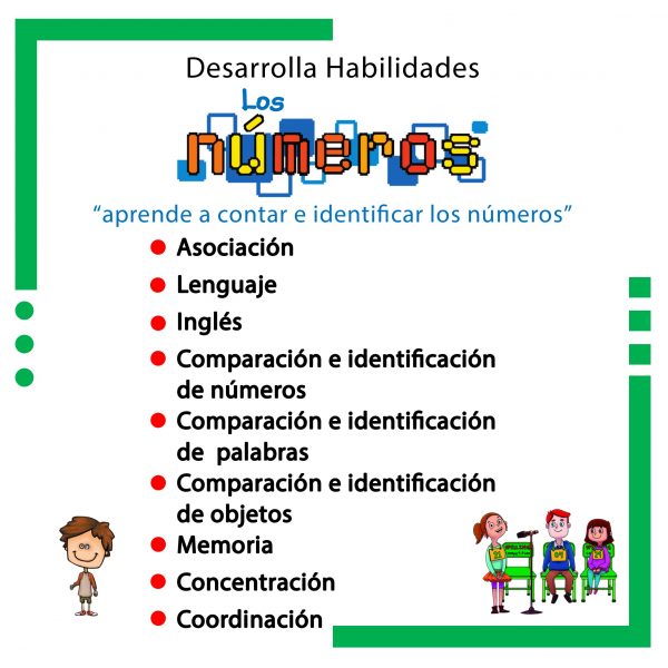 Los números del 1 al 20 (español-inglés), Educativos Totte