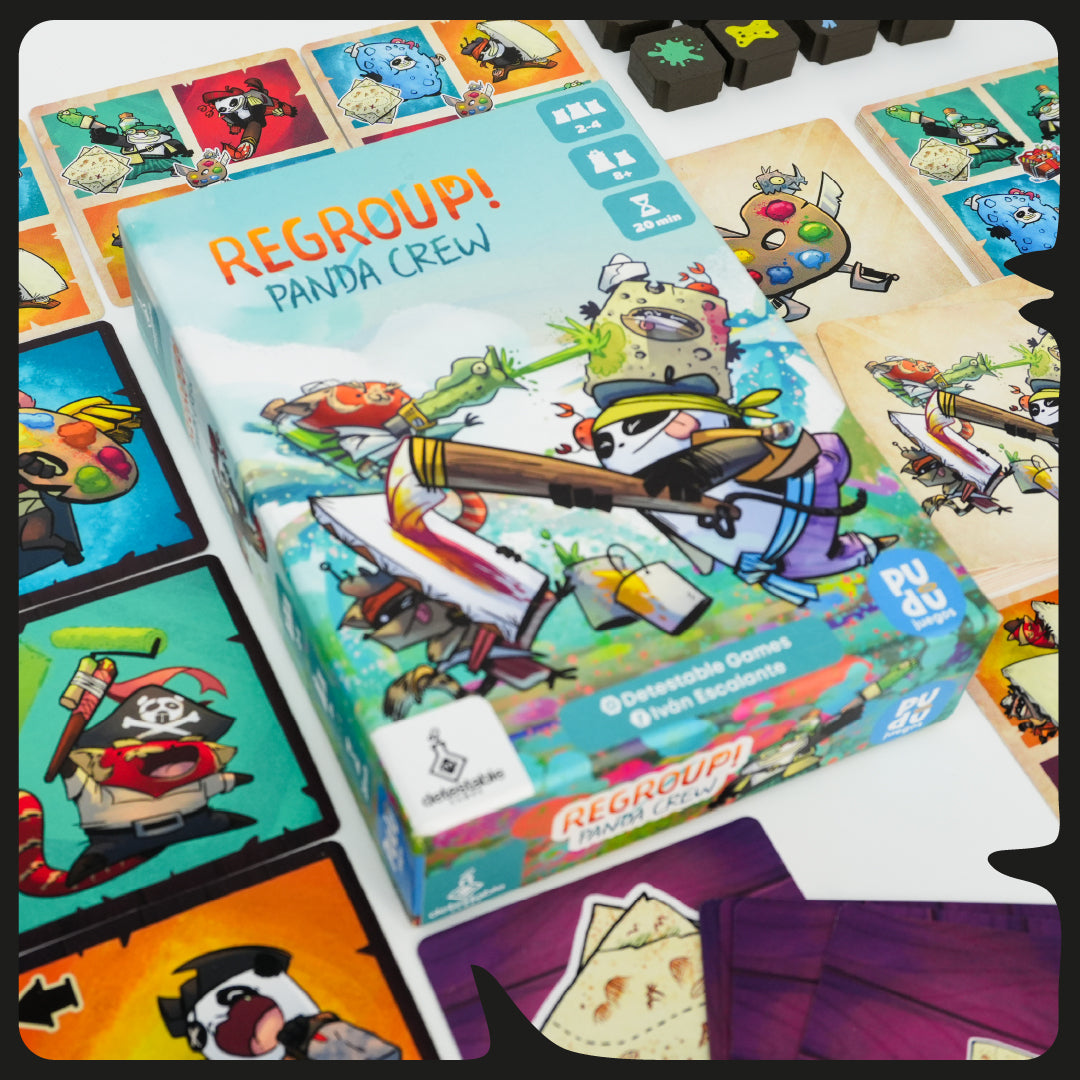 Regroup Panda Crew, Juego de Mesa, Detestable Games