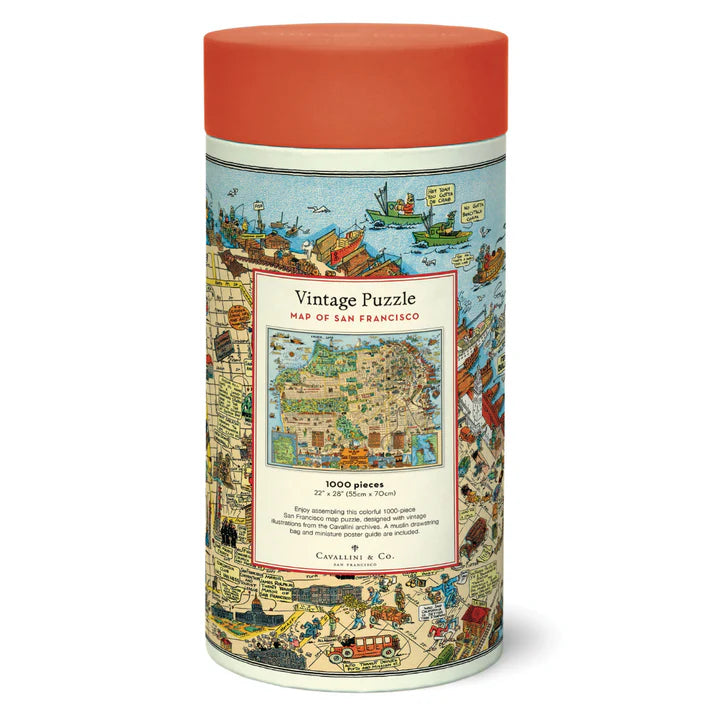 Rompecabezas Vintage Map of San Francisco
