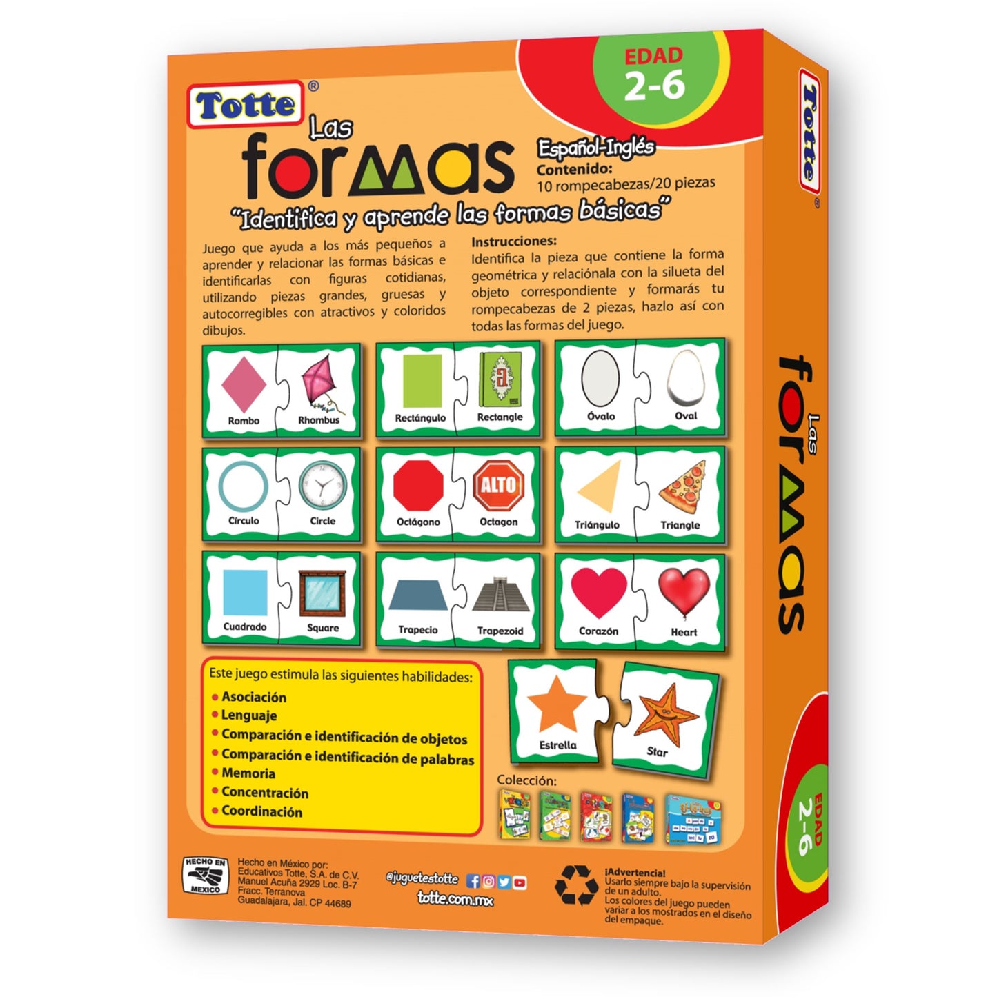 Las formas (español-inglés), Educativos Totte