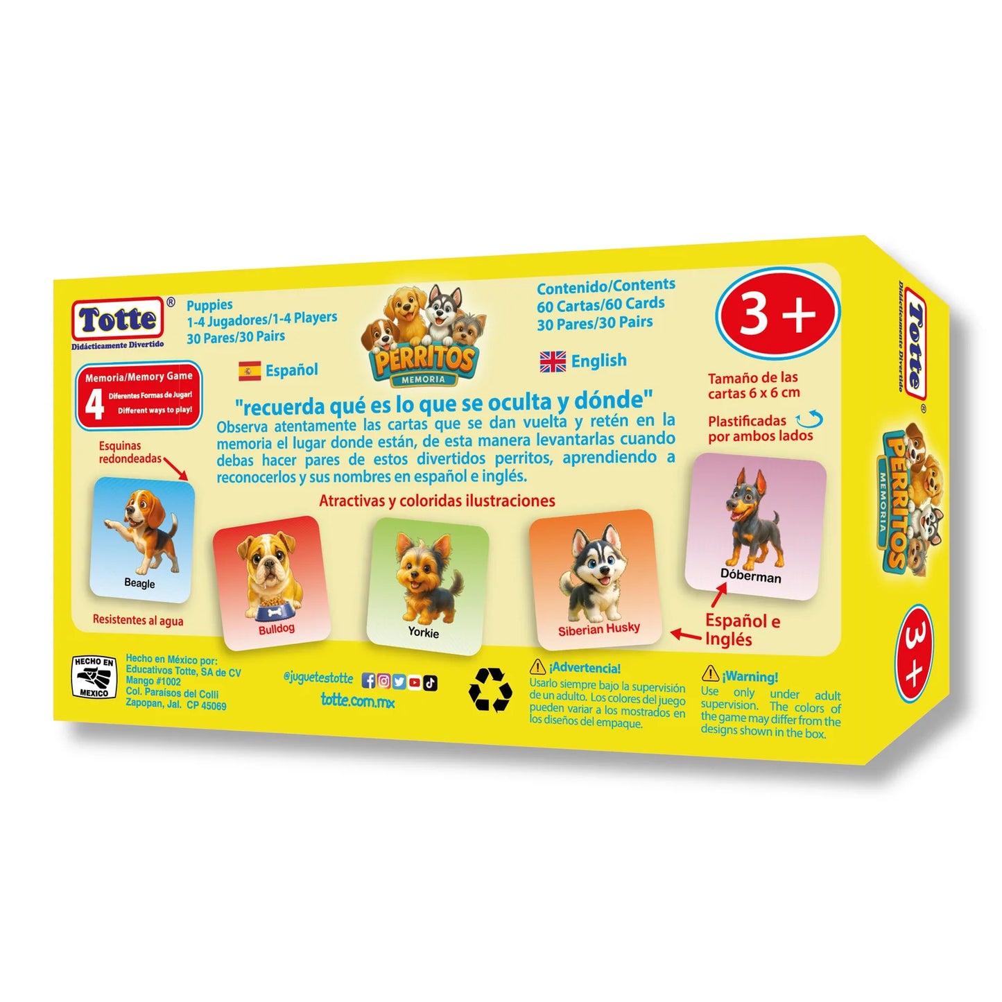 Memoria Perritos (español-inglés), Educativos Totte