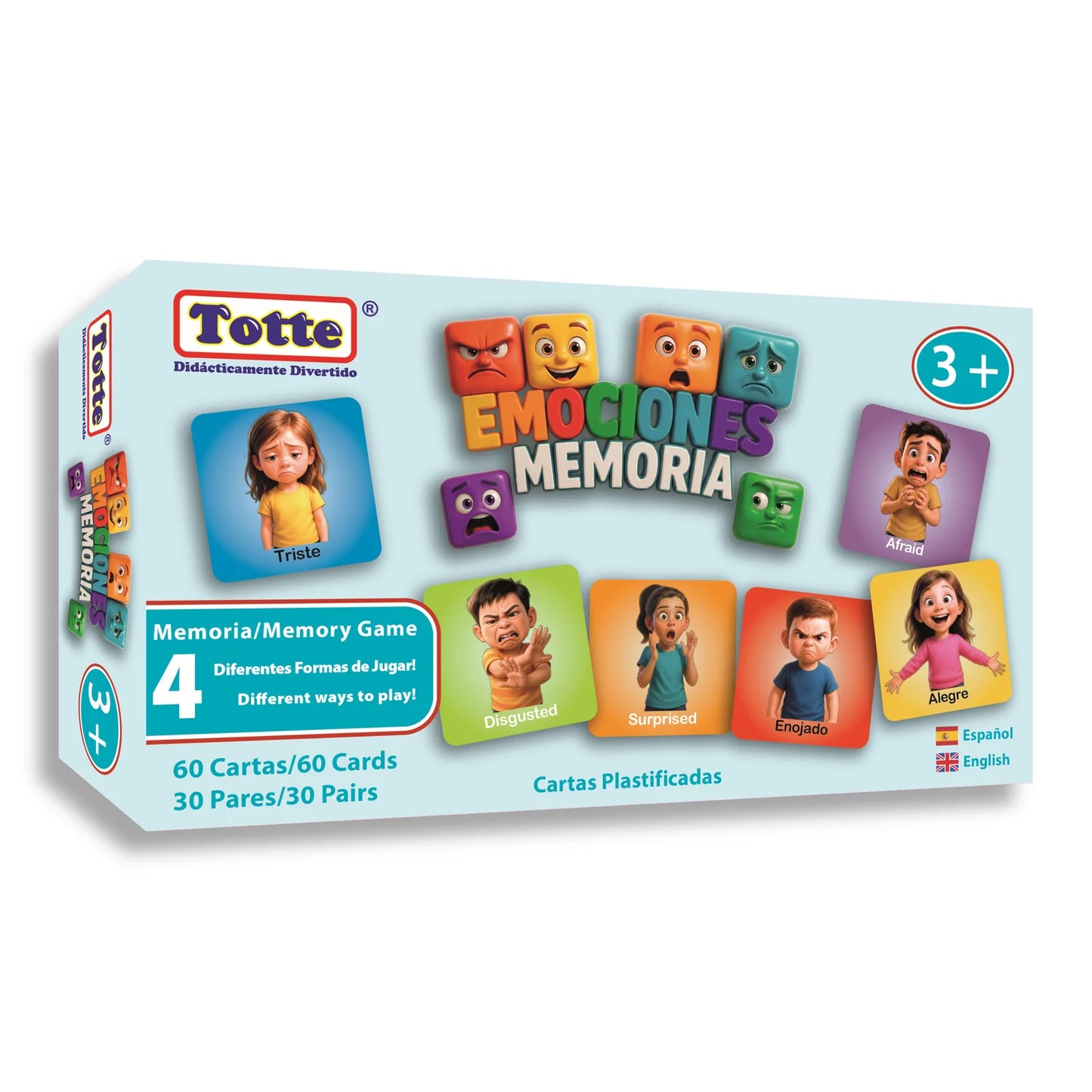 Memoria Emociones (español-inglés), Educativos Totte