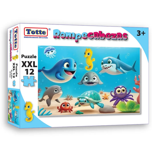 En El Mar Rompecabezas 12 Piezas XXL, Educativos Totte