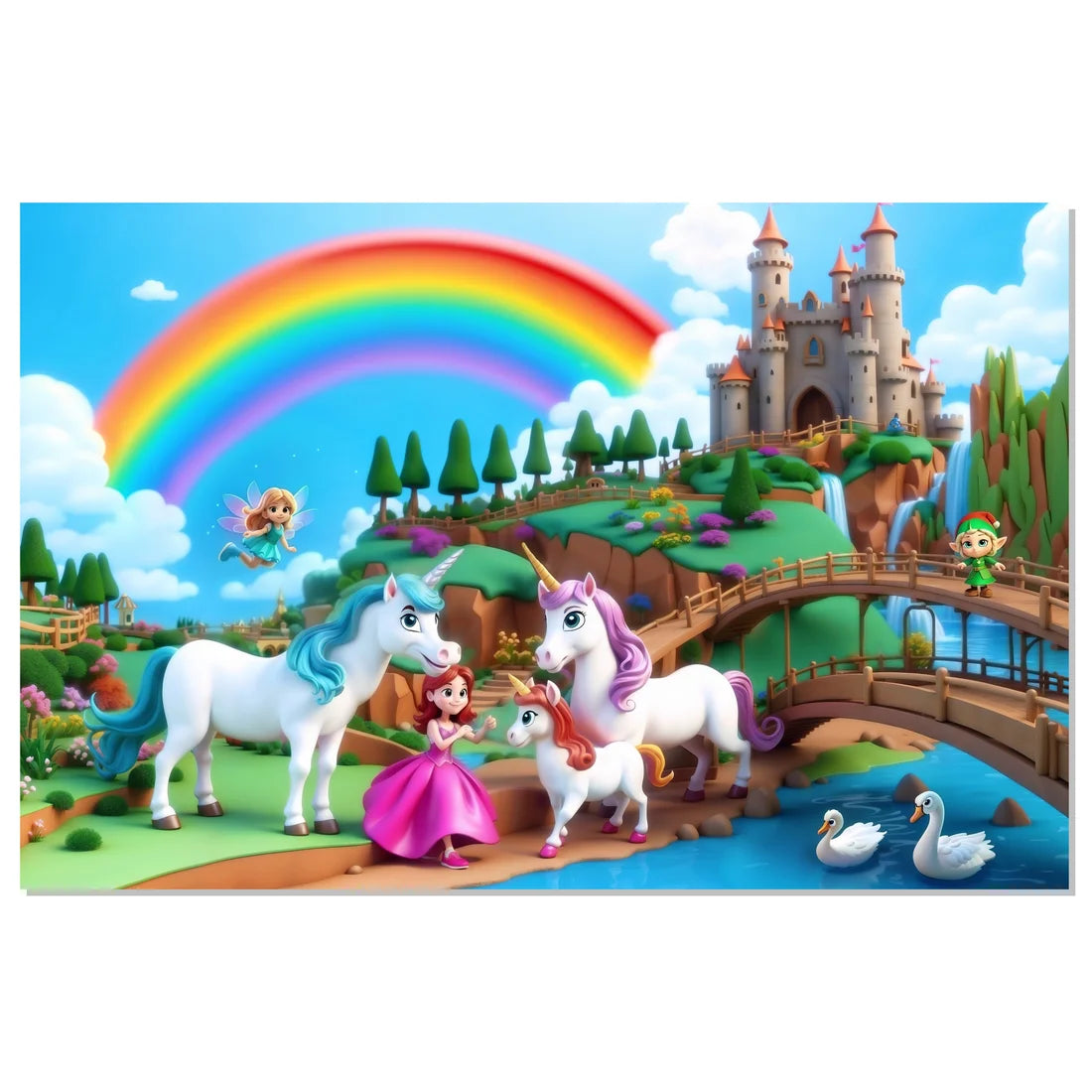 Familia de Unicornios Rompecabezas 24 Piezas XXL, Educativos Totte