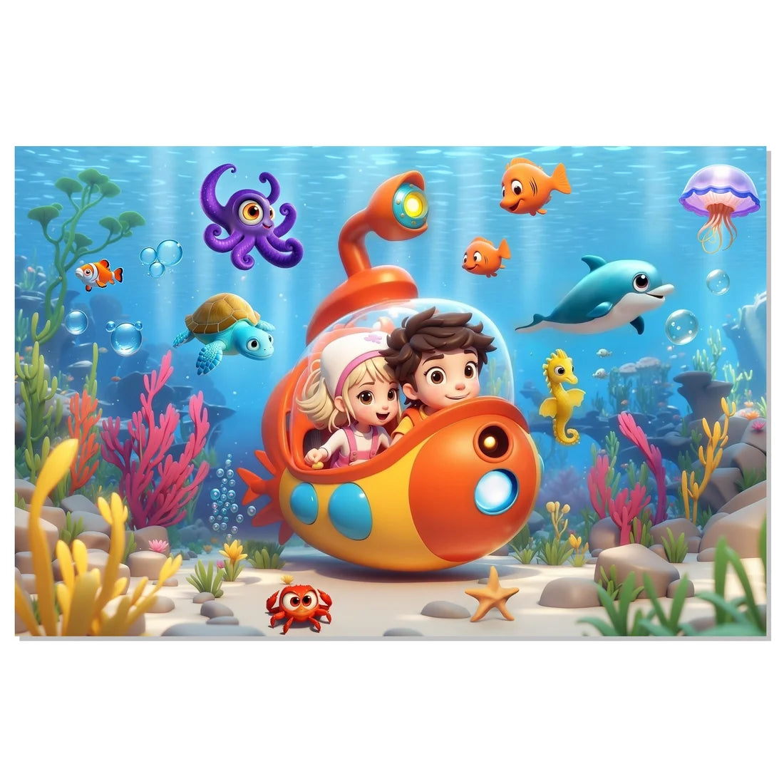 Paseo Submarino Rompecabezas 24 Piezas XXL, Educativos Totte