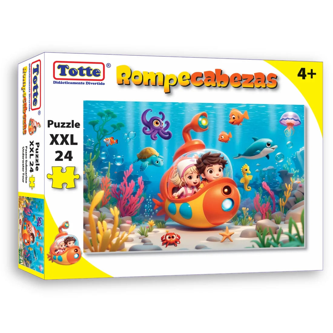 Paseo Submarino Rompecabezas 24 Piezas XXL, Educativos Totte