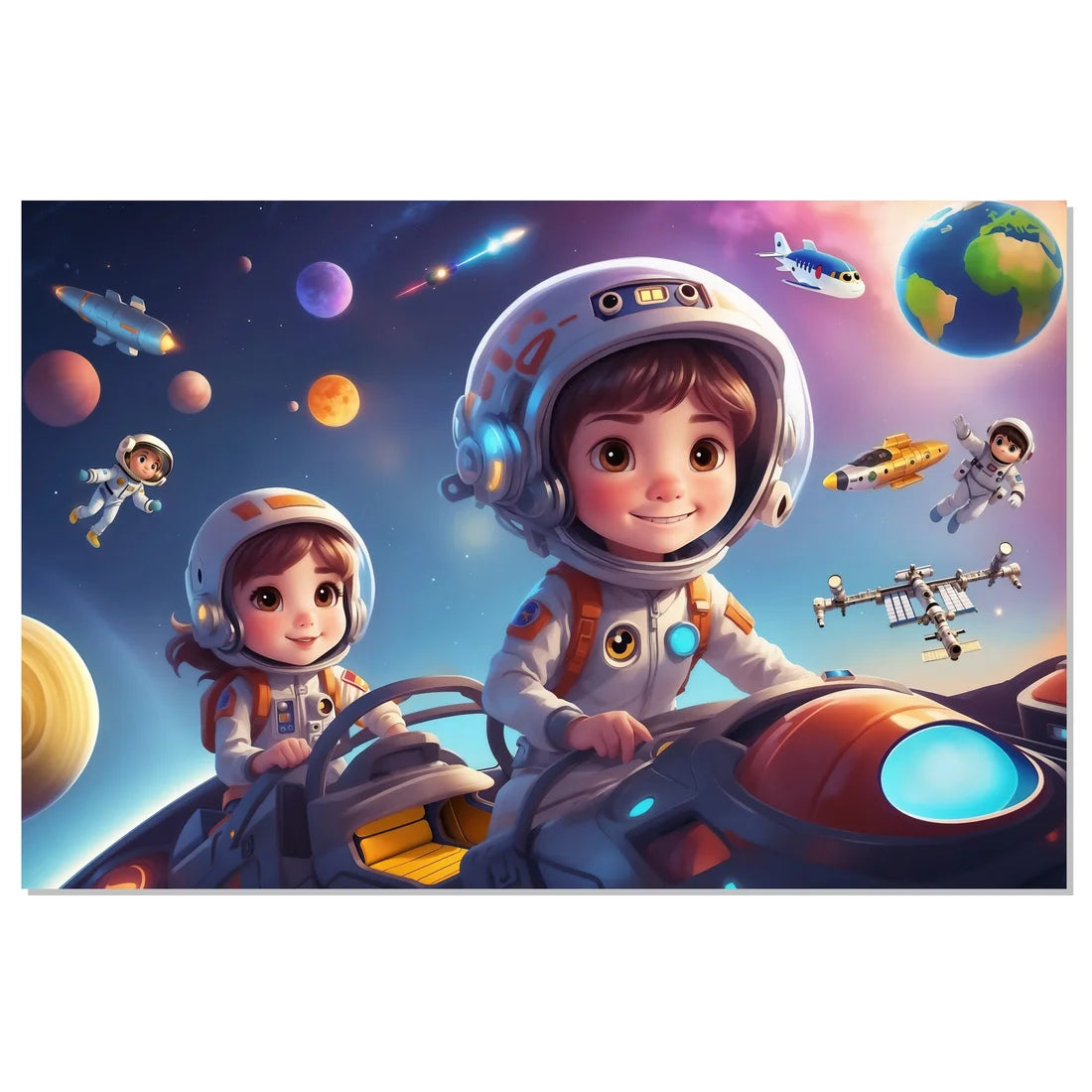Viaje en el Espacio Rompecabezas 24 Piezas XXL, Educativos Totte