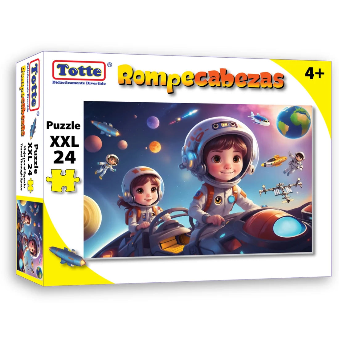 Viaje en el Espacio Rompecabezas 24 Piezas XXL, Educativos Totte