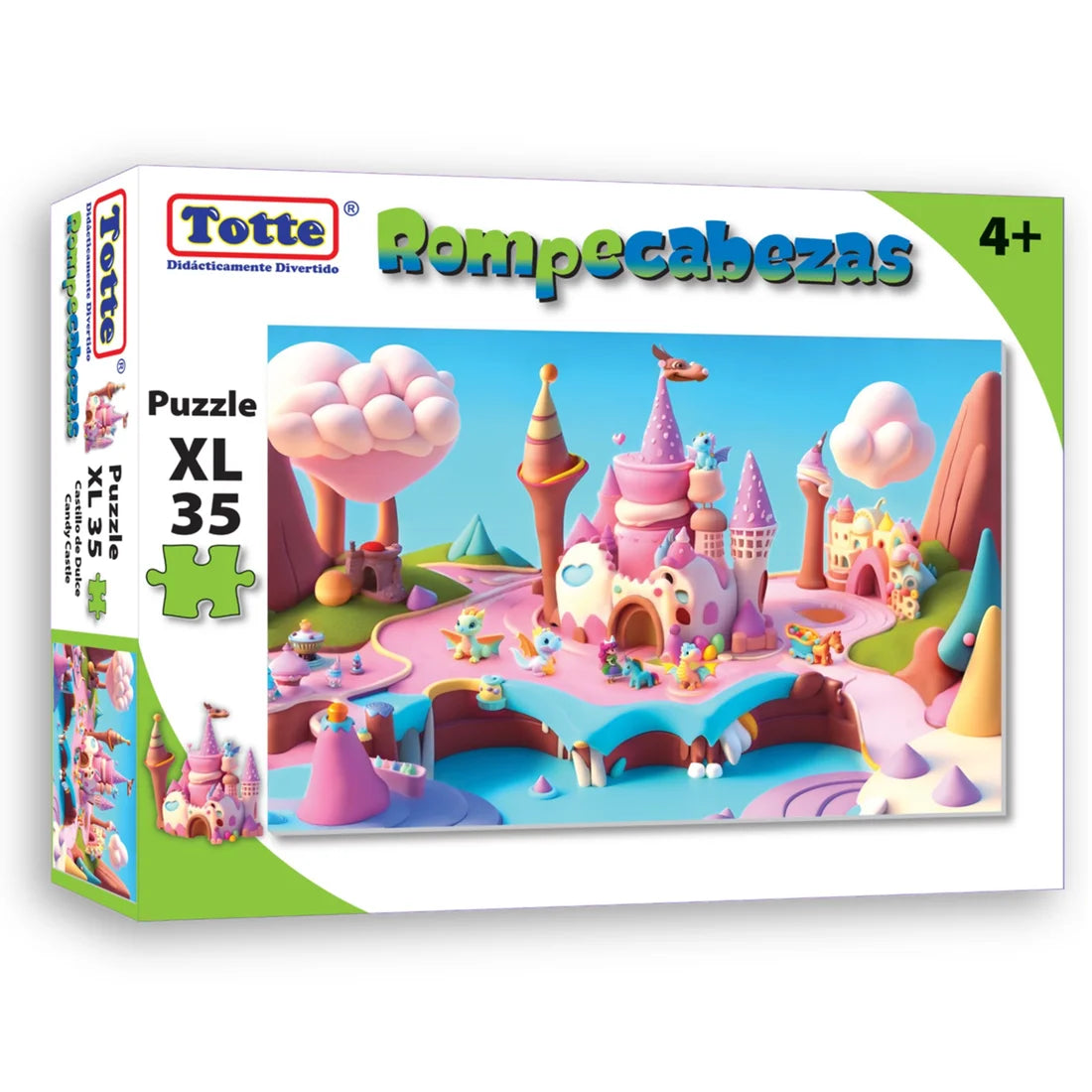 Castillo de Dulce Rompecabezas 35 Piezas XXL, Educativos Totte
