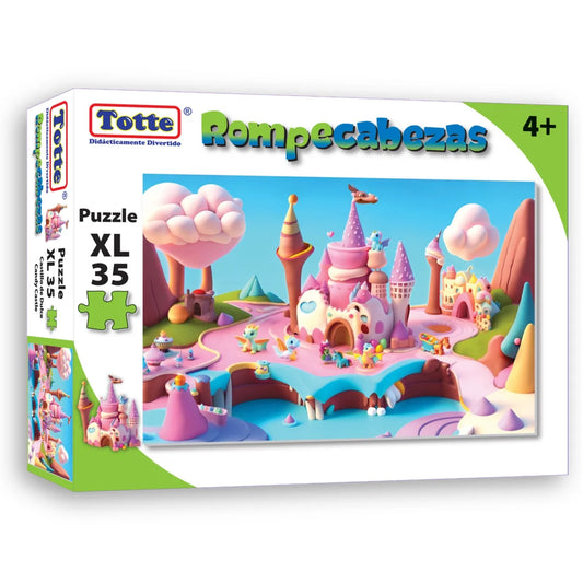 Castillo de Dulce Rompecabezas 35 Piezas XXL, Educativos Totte