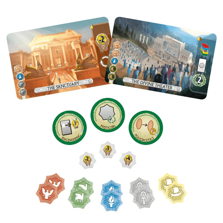 7 Wonders Duel Pantheon Expansion (Inglés), Juego de Mesa Asmodee