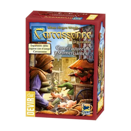 Carcassonne Expansión: Constructores y Comerciantes - ESPAÑOL, Juego de Mesa, Devir