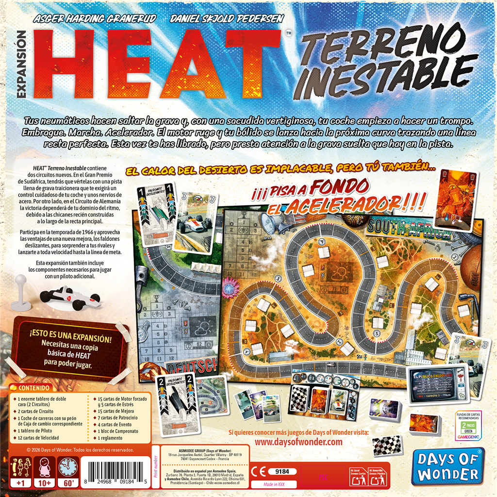 Heat Terreno Inestable. Juego de mesa en Español. Asmodee