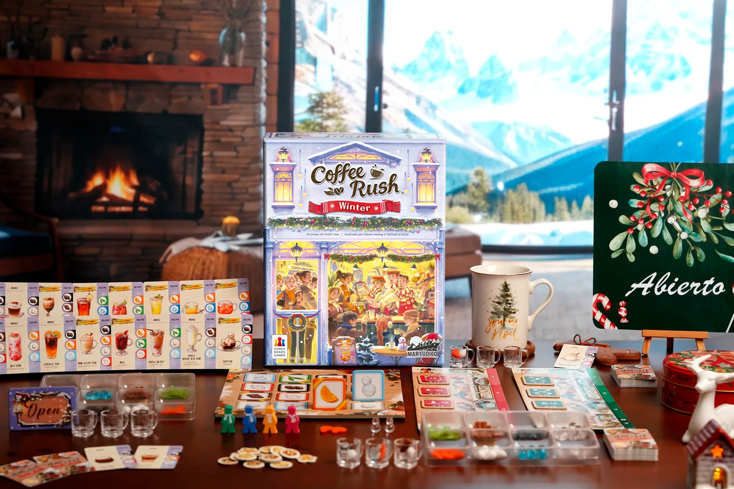 Coffee Rush Winter Edition Español, Juego de Mesa Korea Board Games