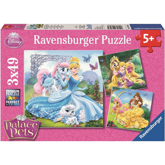 Bella, Cenicienta y Rapunzel: Rompecabezas 3 x 49 Piezas Ravensburger