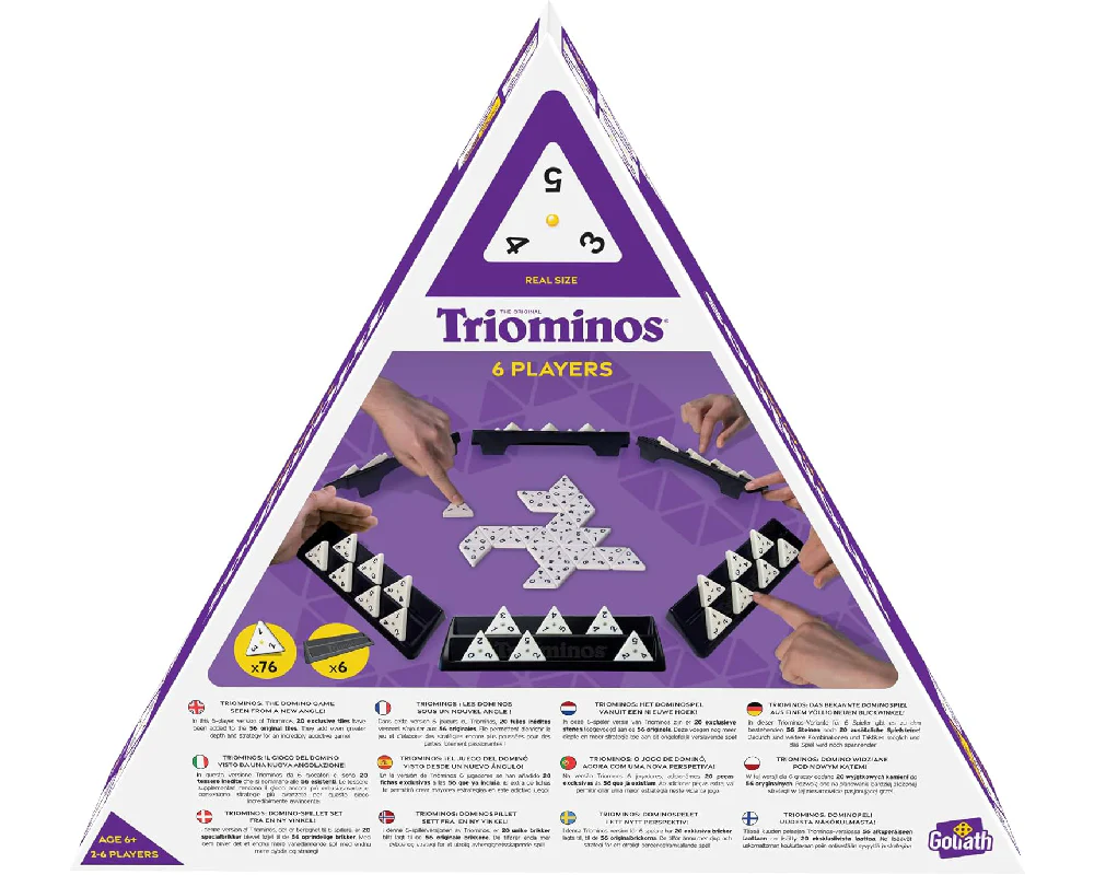 Triominos 6 Jugadores. Juego de Mesa. Goliath