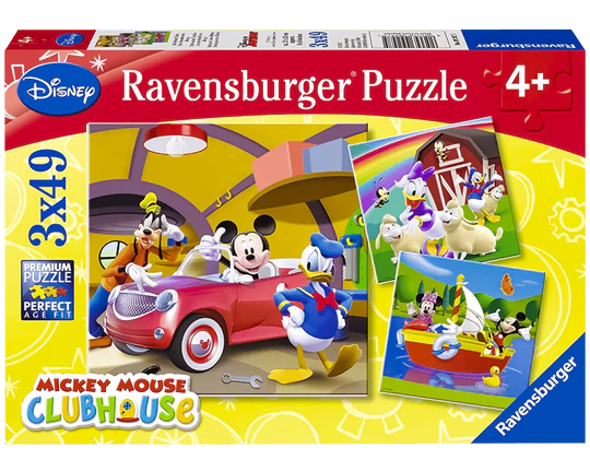 Todo Mundo Ama a Mickey: Rompecabezas 3 x 49 Piezas Ravensburger