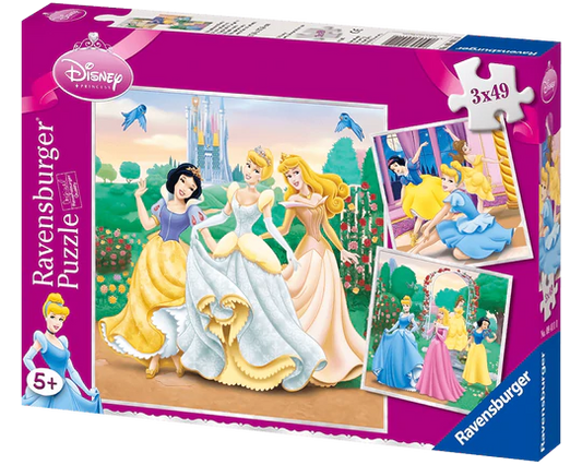 Sueño de Princesas: Rompecabezas 3 x 49 Piezas Ravensburger