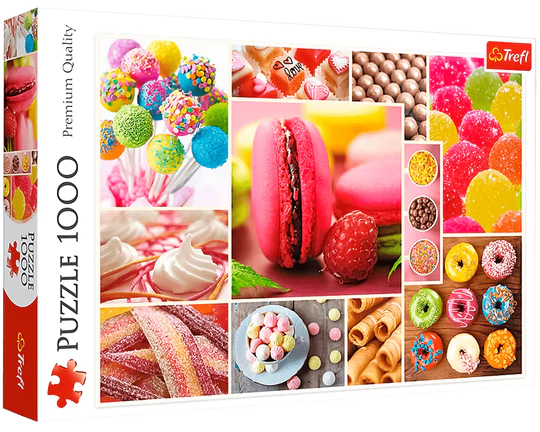 Collage de Postres: Rompecabezas 1000 Piezas Trefl